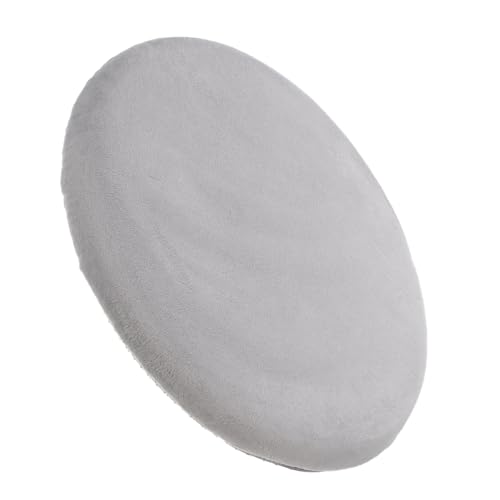 HAWILLOSCH Taburete Cubre Redondo Almohadilla Reclinable Taburete De Bar Cojines Redondos Cojín del Asiento De La Silla Cojines Redondos para Sillas Fibra De Poliester Gris