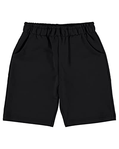 Bermuda Malwee Kids Moletom sem flanela meninos, Preto, 10