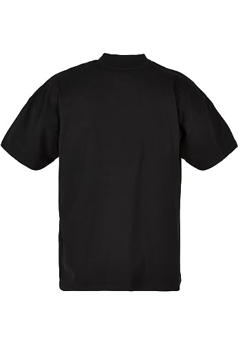 Build Your Brand Męski T-Shirt Oversized Mock Neck Tee Black XL, czarny, XL