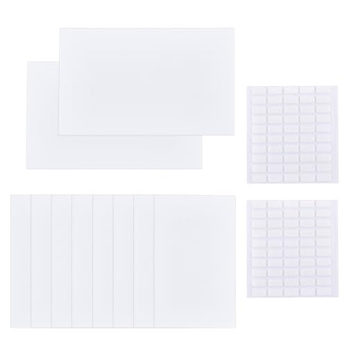 SUPERFINDINGS 10 copertine cieche piatte in plastica da 13 cm per copertura di fori a parete con 100 nastri biadesivi coperture antipolvere per fori a parete e al soffitto in cartongesso