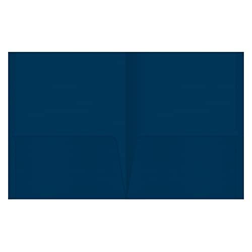 Office Depot® Brand 2-Pocket Paper Folders, Dark Blue, Pack of 25 - Thumbnail 2
