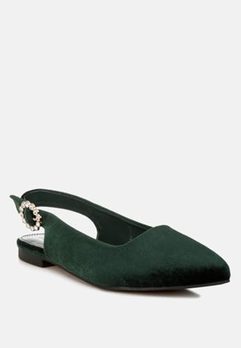 Dolan Velvet Slingback Flat Sandals3