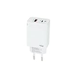 watiowave Wandladegerät GAN 45 W USB-C PD und USB-A QC, kompakt, leicht, ideal zum Aufladen mobiler Geräte und Zubehör zu Hause oder auf Reisen.