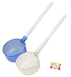 【水やりに便利な軽量ひしゃくです！】 クリアー水しゃく 水柄杓 水まき 水撒き 花壇 庭 畑 ガーデニング 水打ち ひしゃく 日本製 アソート 約46cm【2個セット】