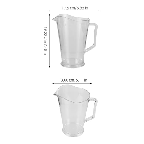 Jarra de cerveza de plástico transparente Alipis con pico vertedor 8