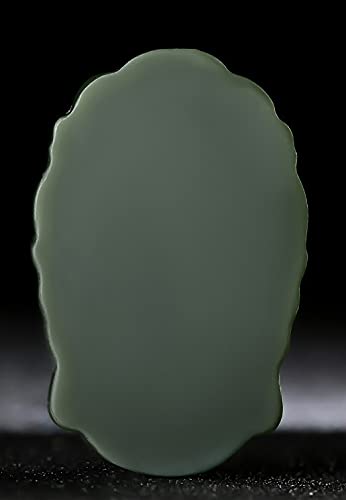 China Natural Hetian Green Jade Nephrite Carved Kwan Yin Goddess Pendant Amulet (Kwan Yin Bust Head)