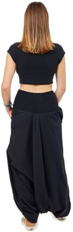FANTAZIA Harembroek voor dames in zwarte rokstijl - maat S tot XXXL zwart FANTAZIA Harembroek voor dames in zwarte rokstijl - maat S tot XXXL zwart