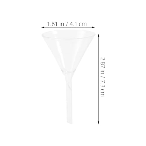 image for iplusmile Glass Funnel Set for Lab: 3 Pack 40mm Length Heavy Wall Boro