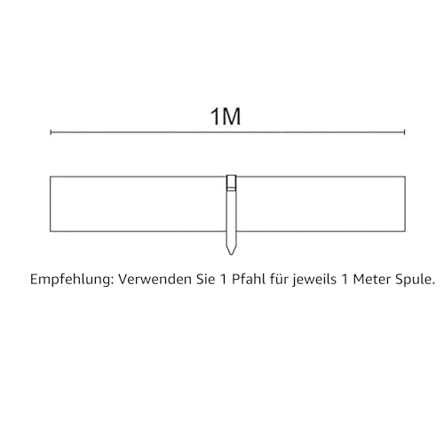 Amazon Basics Raseneinfassung mit 10 Pfählen, 8 cm/3 Zoll x 12 m/40 Fuß, Braun