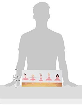 Plaque murale rectangle Stupell cinq ballerines pour embellir les nuits de bébé