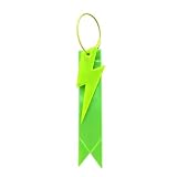 Lightning Bolt Reflective Safety Tag, High Visibility Neon Pendant for Cycling, Running, School Bag, Wheelchair, Plastic with Lanyard (Colorful004)