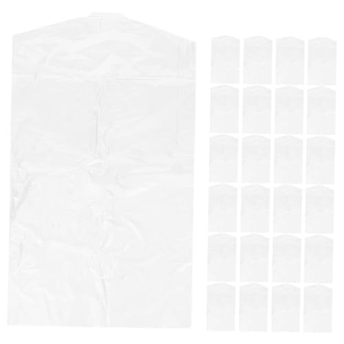 25pcs Clear Plastic Garment Bags for Clothing Storage Wear-resistant Protective for Travel and Wardrobe Organization and Convenient