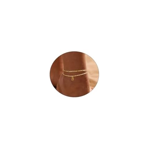CAROVO Ankle Bracelets for Women, Gold Anklets Letter B Initial Anklets for Women Summer Jewelry Gifts Cover