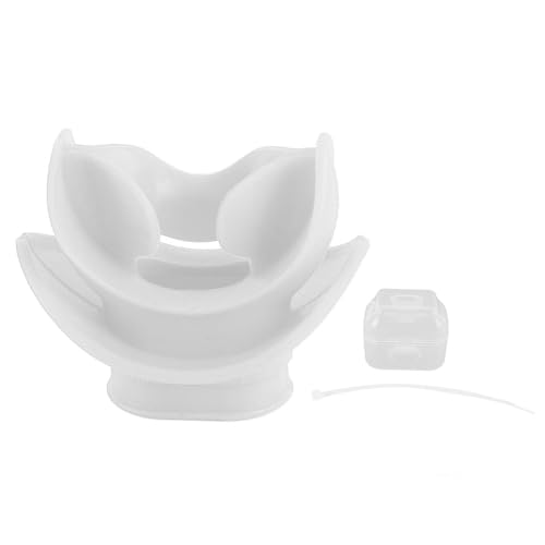 Beufee Scuba Diving Regulator Mouthpiece, Scuba Diving Regulator Comfort Bite Mouthpiece with Tie for Snorkeling Freediving (White)