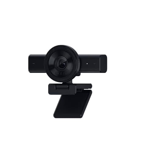 Razer Kiyo V2 - Webcam 4K @ 30 FPS und KI-Autofoku - Automatik für Belichtung, Weißabgleich, Bildrauschen - High Dynamic Range - Ultra-Weitwinkelobjektiv - Kompatibel mit OBS und Xsplit | Schwarz