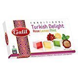 Galil Traditional Turkish Delight Rose,Lemon, Mint, Gluten Free 16 oz. Pk Of 3.