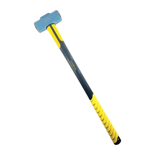 Mumme Sledge Hammer 10lb/4.5kg – Forged with Normalised Steel Head to Resist Chips & Breakage for Extra Safety, Best for Heavy-duty Demolition & Construction, Fibreglass Handle