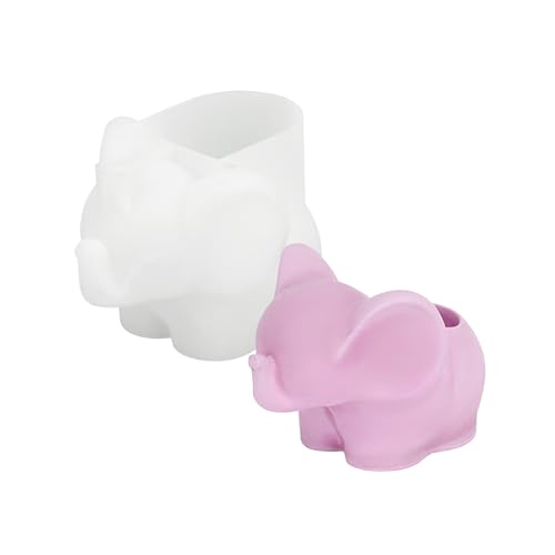 Molde de silicona de elefante, diseño flexible reutilizable para manualidades de resina, portavelas, decoración del hogar, entusiastas del bricolaje, proyectos artesanales