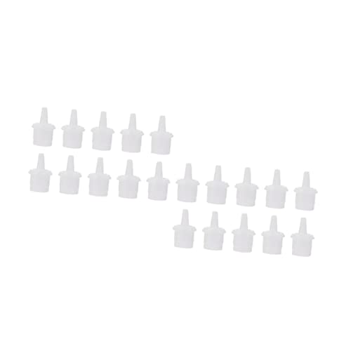 TOVINANNA 50pcs Eyelash Grafting Bottle Tips Plastic Small Bottle Plug for Lash Extension Replacement Lash Bottle Tip Accessory