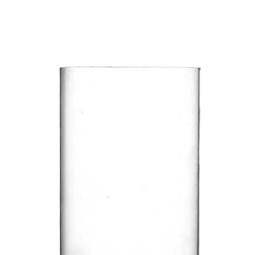 Jarrones de vidrio cilíndricos para decoración floral de bodas y centros de mesa interiores 7