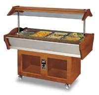 Buffet Réfrigéré Central Froid Statique L2g - B1604RE - 4 Bacs - Noyer Clair