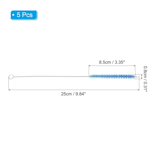 Cepillo para limpiar pitillos PATIKIL 8.5 cm Nylon Azul miniatura 2