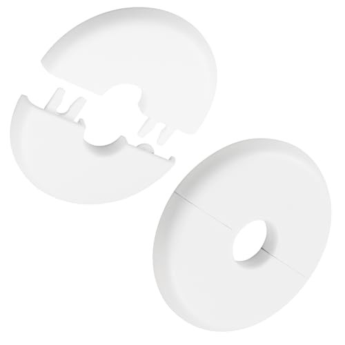 Marvexi 4Pcs 16MM Self-Adhesive Wall Split Flange White