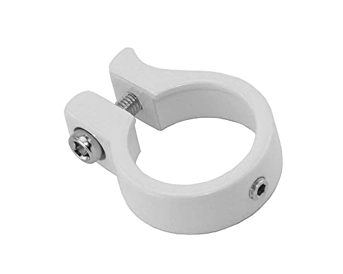 Lowrider Bike Alloy Seatpost Clamp Outer Diameter 28.6mm 324 White.
