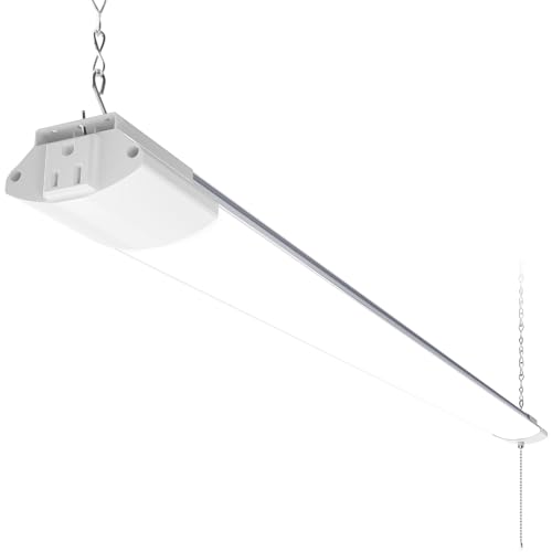 Image of Barrina BS84 LED Shop Lights for Workshop 4FT, 84W, 10000LM, 5000K Linkable Light Fixture for Garage, Basement, Hanging or Flush Mount, 1 Pack, White