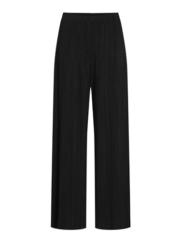 Image of Vila Women's Viplisa Hw Wide Pants-Noos Trouser, Black Beauty, XXL