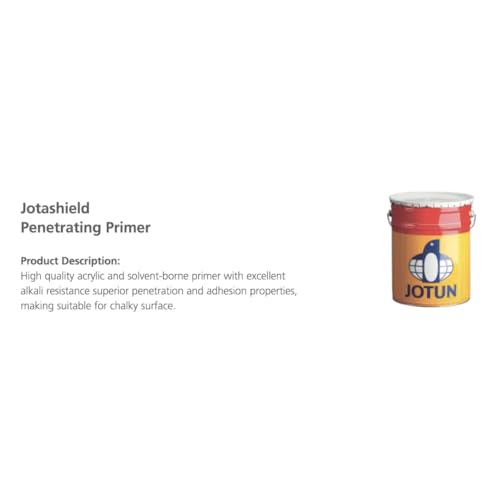 Jotun Jotashield Penetrating Primer, White Matte Finish 5 litre, Primer for external surfaces, Wall coating for external surfaces - 5 Litre