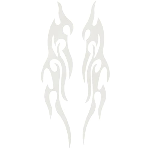 Décalcomanies pour Moto | Motif Flammes Décalcomanies pour Véhicules,2 Pièces Insignes Imperméables pour Pare-Chocs De Camionnette Boîte Aux Lettres...