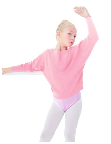 Daydance Toddler Girl's Dance Sweaters Batwing Sleeve Ballet Warm Up for Leotards