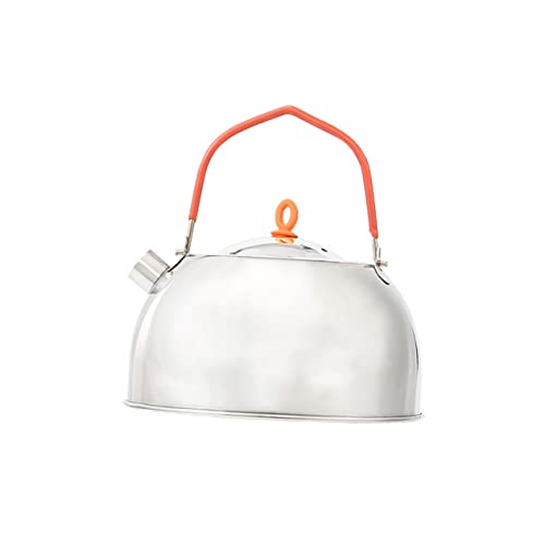 NAMOARLY Lightweight 0.6l Mini Tea Pot Portable Kettle for Outdoor Camping Hiking Stainless Steel