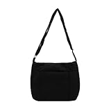 XUWEWI Bolso Cruzado Acolchado Bolso de Mano Acolchado for Mujer, Bolso Hombro con Entramado Nailon, Bandolera algodón, Informal Tipo Cartera(Black)