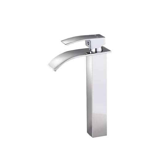 Grifo de baño monomando AM-003B soluciona salpicaduras con su elegante cascada de latón cromado 6