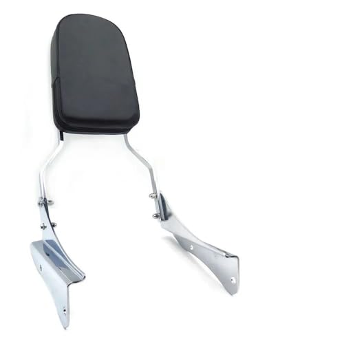 Dossier passager moto Shadow Spirit VT750 rembourré avec plaque de fixation flamme