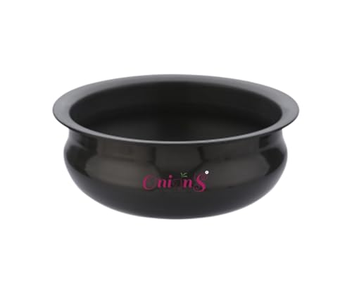Image of Onions India Gold Hard Anodized Uruli Set of 6 | Traditional Black Cookware | Heat-Even Cooking, Scratch-Resistant & Easy to Clean Kitchen Cookware, Capacity - 1 L, 1.5 L, 2 L, 2.5 L, 3 L, and 4 L.