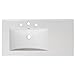 American Imaginations 36-in. W x 18.5-in. D Ceramic Top In White Color For 4-in. o.c. Faucet
