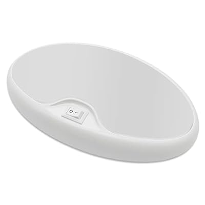 Dream lighting 12v RV Interior Light with Switch 6 inch Oval LED Ceiling Light 4.5W 3500K Soft White Lighting, Pack of 1