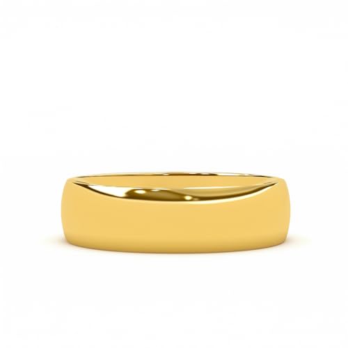 Image of Pure 925 Sterling Silver Plain Band Ring for Women Men in 18k Gold Plated | Simple Classic Wedding Ring for Him and Her | Best Gift | Couple Band
