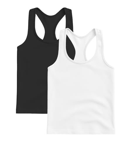Image of Kurve Premium Girls Seamless Supersoft Wide Strap Comfortable Racerback Tank (Made with Love in The USA)