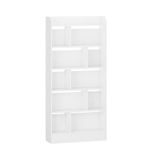 Miniatura 9 de Hzuaneri Libreria De 6 Niveles, Estanteria Para Libros De 10 Cubos, 24 X 80 X 170 Cm, Para Oficina, Salón, Estudio, Blanco Bc22803x