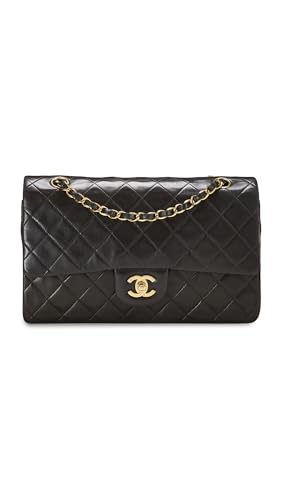 CHANEL Women's Pre-Loved Black Lambskin 2.55 Shoulder Bag 10