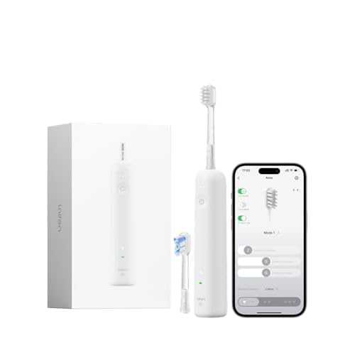 Laifen Wave Spezial Elektrische Zahnbürste, Oszillation & Vibration Schallzahnbürste für Erwachsene mit App, 2 Bürstenköpfe (Weiß)