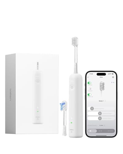 Laifen Wave Spezial Elektrische Zahnbürste, Oszillation & Vibration Schallzahnbürste für Erwachsene mit App, 2 Bürstenköpfe (Weiß)
