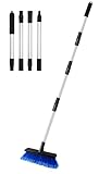 EVERRUSH 62' Car Wash Brush Mop with Long Handle, 10' Soft Bristle Scrub Scratch-Free Car Cleaning Brush Supplies Broom Kit for RV Boat Truck SUV, House Siding, Snow, Floors, Extension Aluminum Alloy