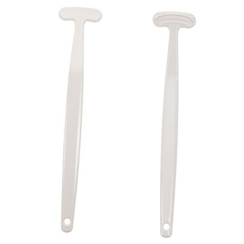SHERCHPRY Tongue Cleaning Brush Set 2pcs Oral Care Tongue Scrapers for Adults Gentle Cleaning Action