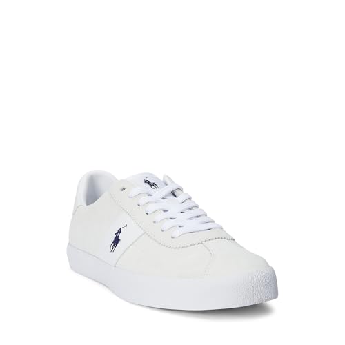 Image of POLO RALPH LAUREN Court Vulc Leather-Suede Sneaker