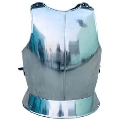 Spanish Conquistador Cuirass Medieval Armor Breastplate Halloween Costume Silver, Adult